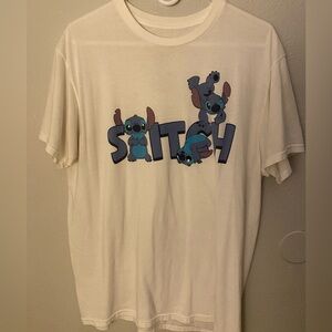 Disney Stitch White and Blue Kids Tee